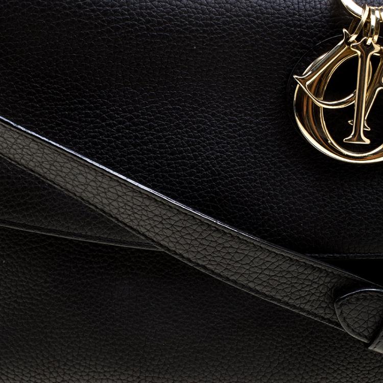 Pre Owned Dior Black Leather Small Be Dior Flap Bag
