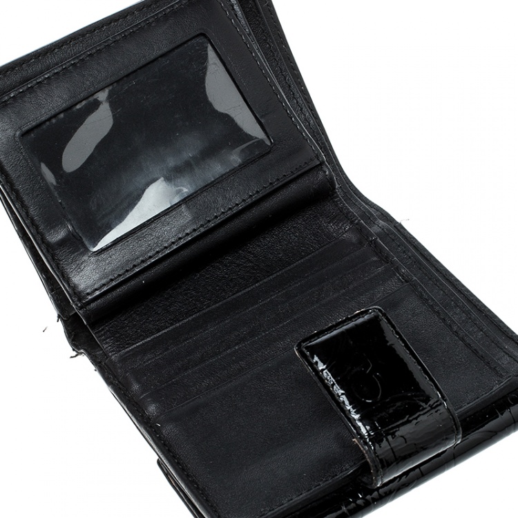 T Monogram Patent Embossed Zip Slim Wallet: Women's Designer Wallets