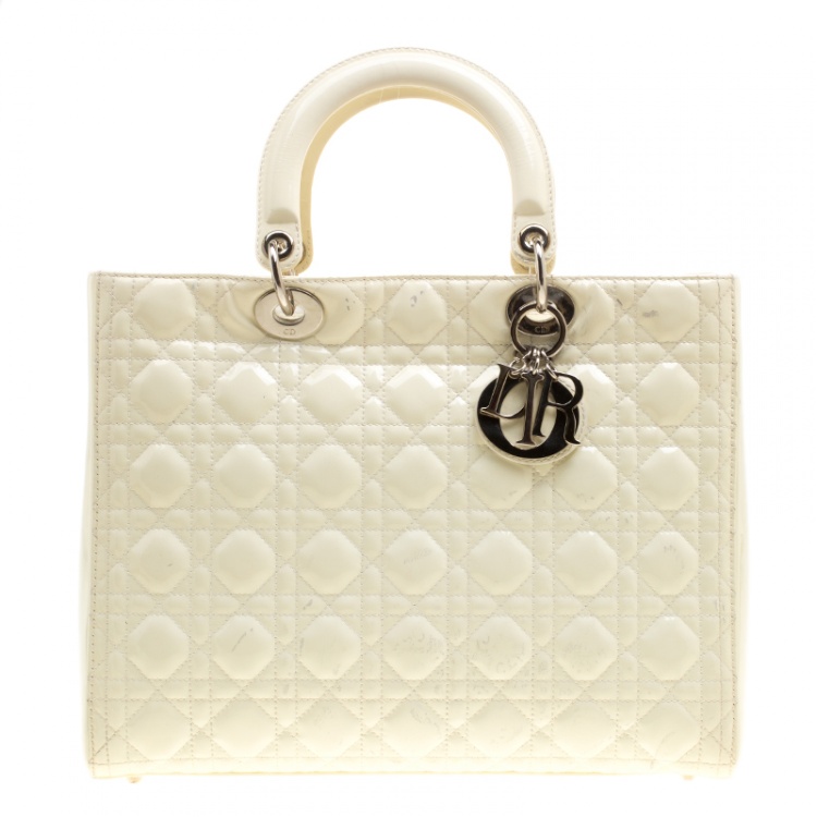 cream lady dior bag