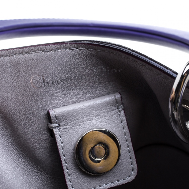 Pre Owned Dior Blue Leather Large Diorissimo Shopper Tote