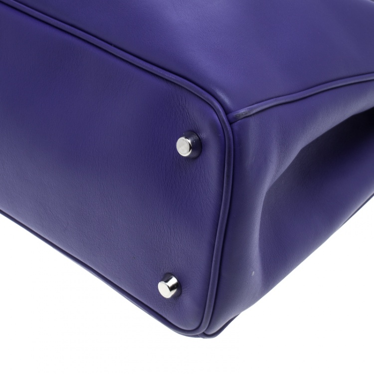 Pre Owned Dior Blue Leather Large Diorissimo Shopper Tote