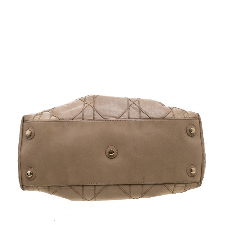 Pre Owned Dior Brown Quilted Cannage Leather Le Trente Hobo