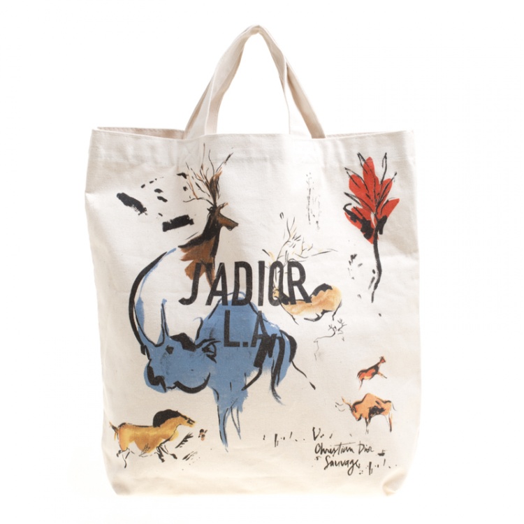 Pre Owned Dior Multicolor Printed Canvas  J'Adior Shopper Tote