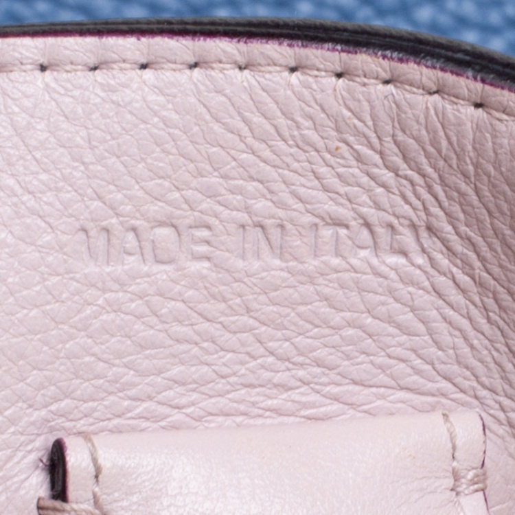 Pre Owned Dior Blue Leather Large Diorissimo Shopper Tote