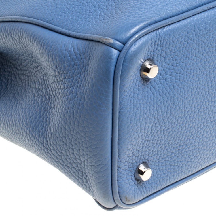 Pre Owned Dior Blue Leather Large Diorissimo Shopper Tote