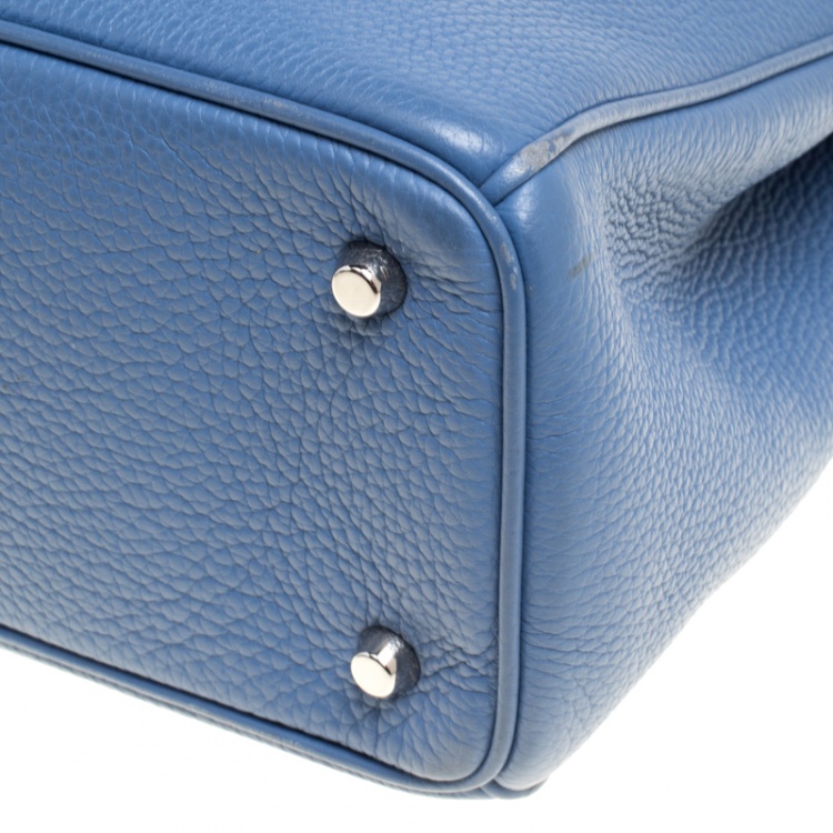 Pre Owned Dior Blue Leather Large Diorissimo Shopper Tote