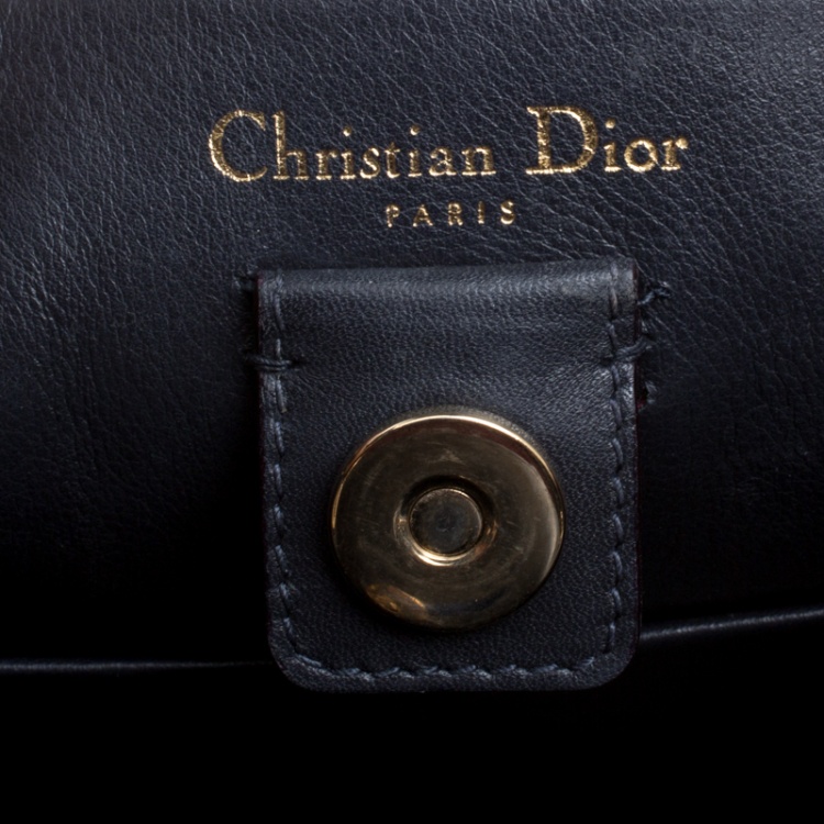 Pre Owned Dior Red Leather Medium Diorissimo Shopper Tote