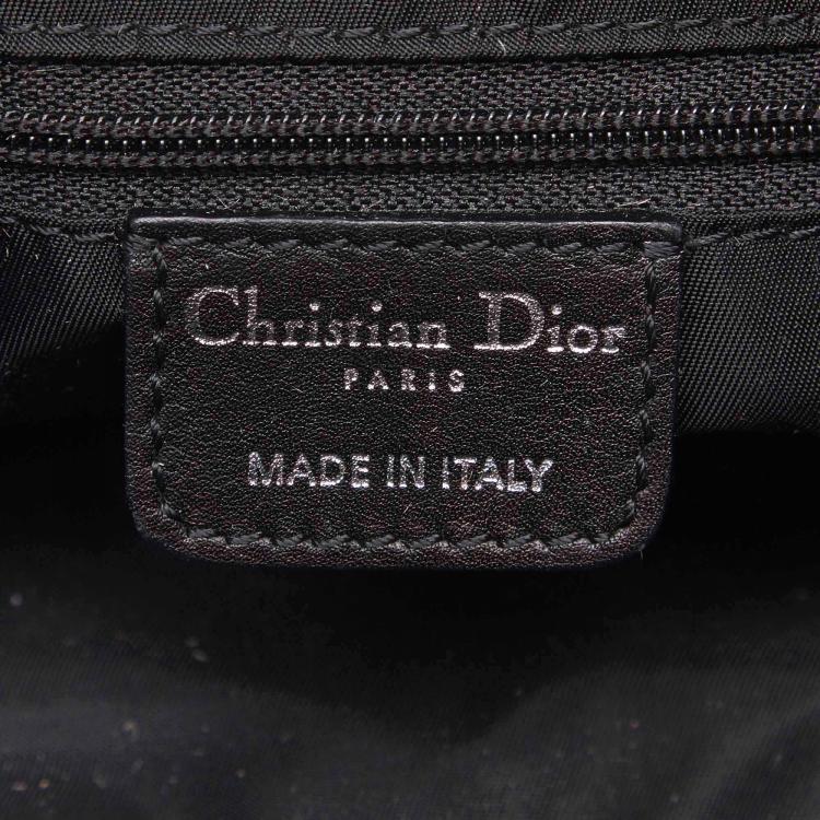 Pre Owned Dior Black Canvas/Leather Oblique Lovely Satchel Bag