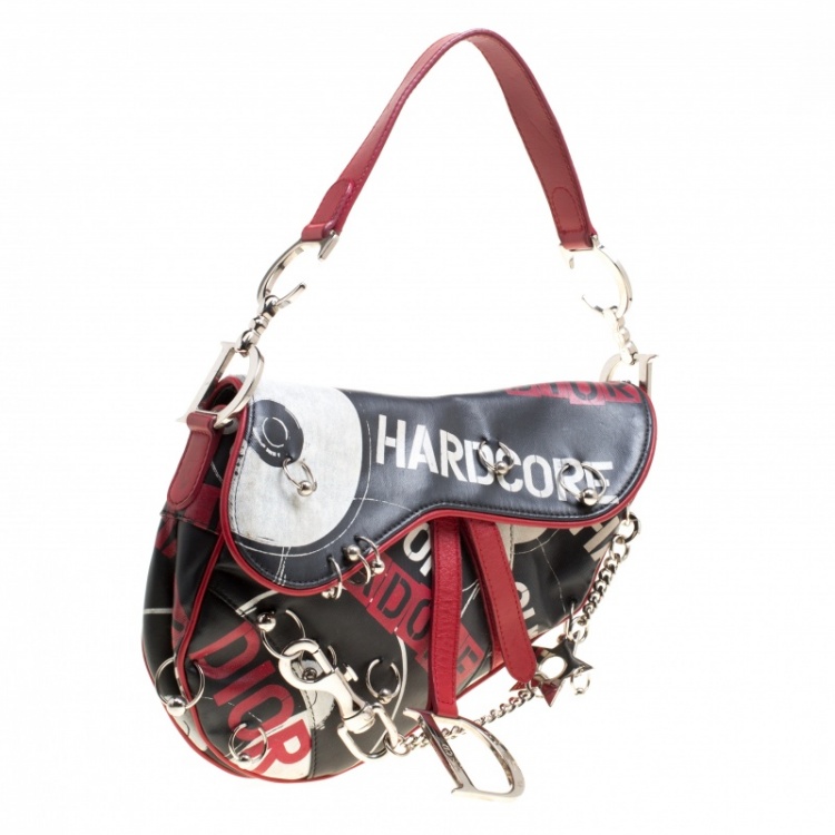 Pre Owned Dior Multicolor Coated Fabric Hardcore Saddle Bag