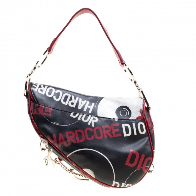 Pre Owned Dior Multicolor Coated Fabric Hardcore Saddle Bag