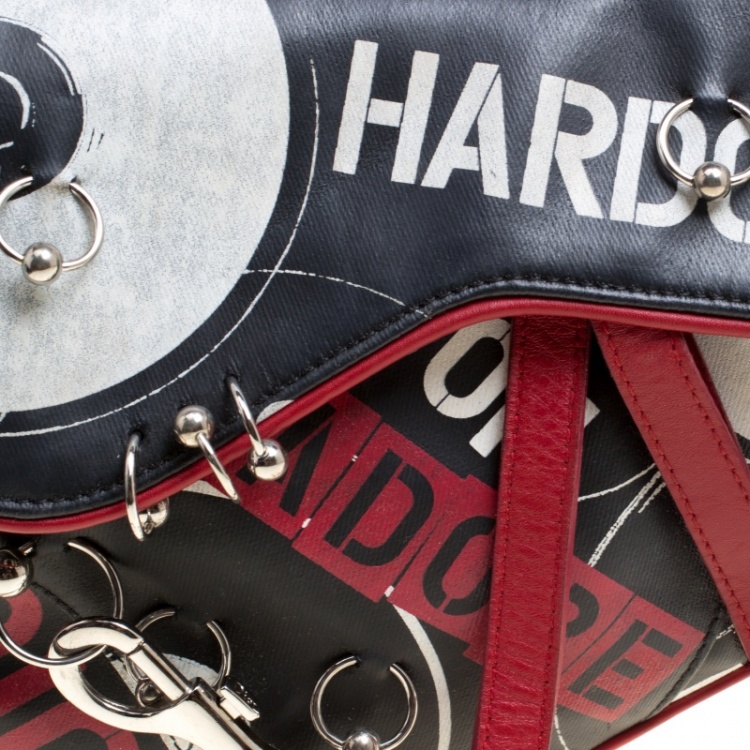 Pre Owned Dior Multicolor Coated Fabric Hardcore Saddle Bag