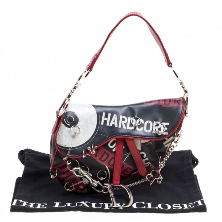 Pre Owned Dior Multicolor Coated Fabric Hardcore Saddle Bag