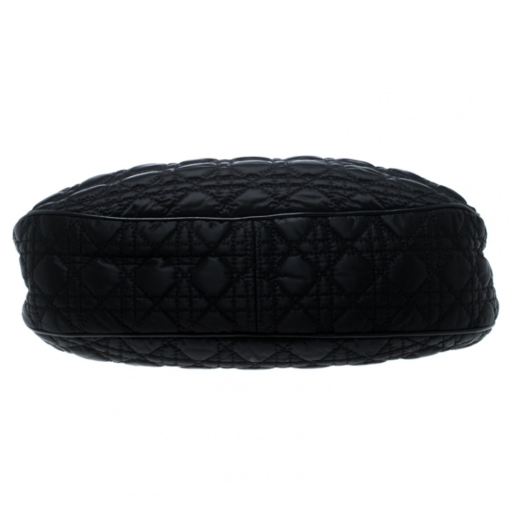 Pre Owned Dior Black Cannage Nylon Lovely Hobo