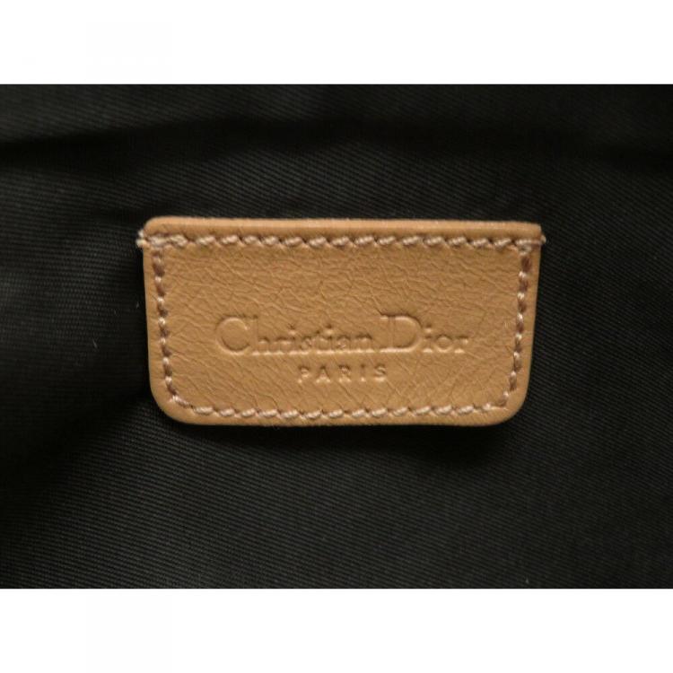 Pre Owned Dior Brown Canvas Saddle Bag