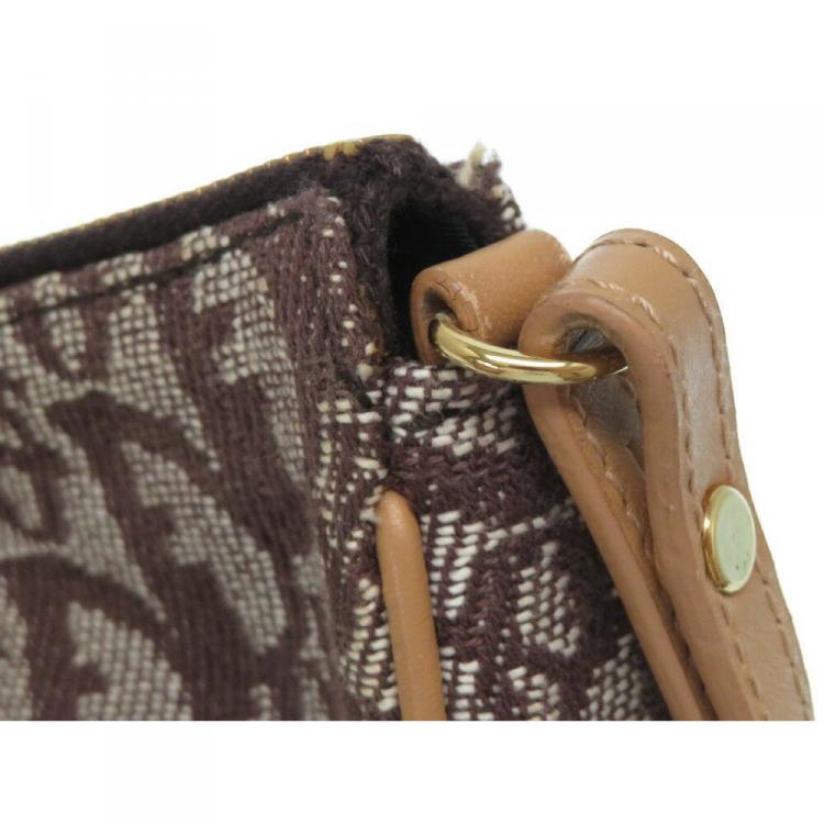 Pre Owned Dior Brown Canvas Saddle Bag