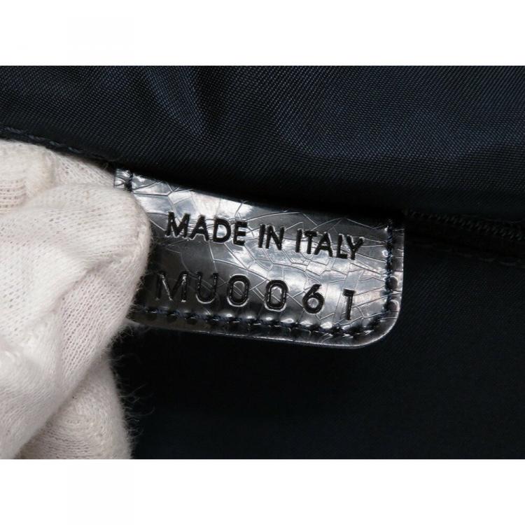 Pre Owned Dior Two Tone Denim and Canvas Miss Diorella Messenger Bag