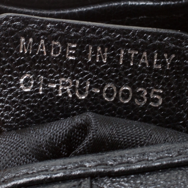 Pre Owned Dior Black Leather Saddle Bag