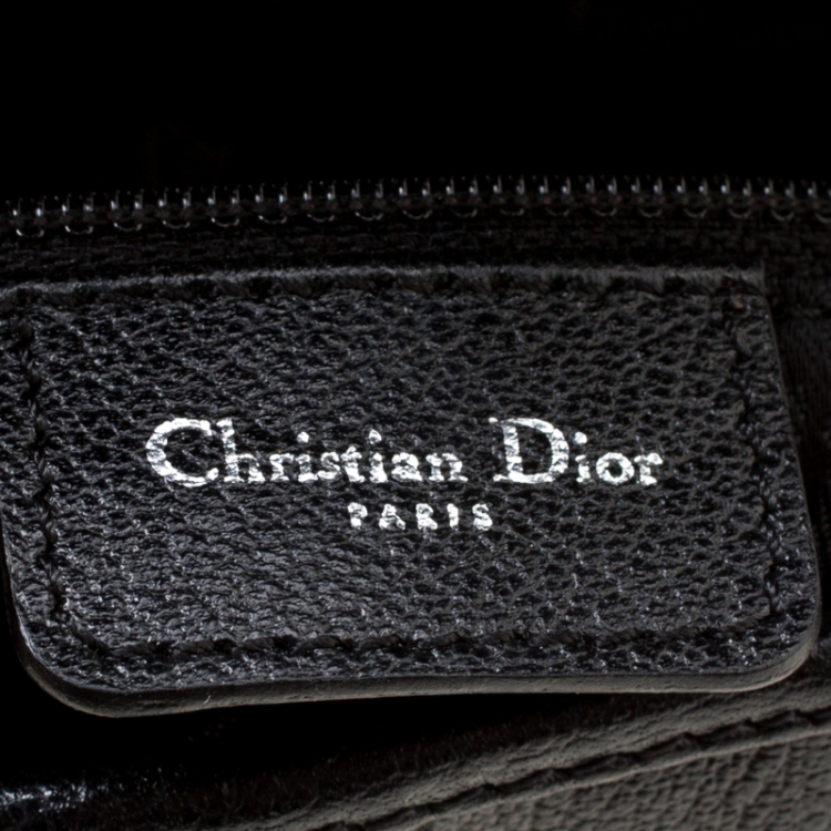 Pre Owned Dior Black Leather Saddle Bag