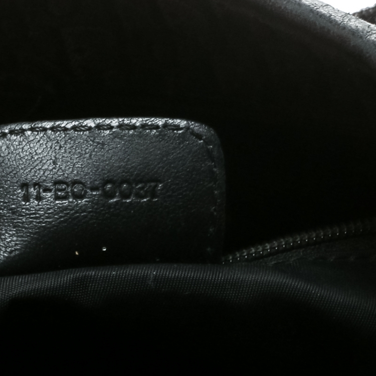 Pre Owned Dior Black Diorissimo Canvas and Leather Hobo