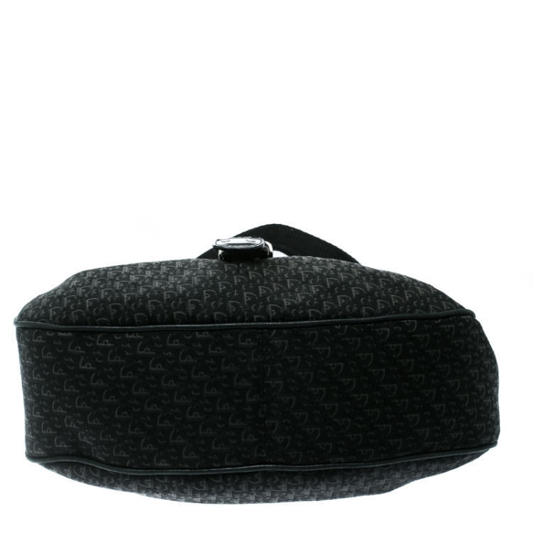 Pre Owned Dior Black Diorissimo Canvas and Leather Hobo
