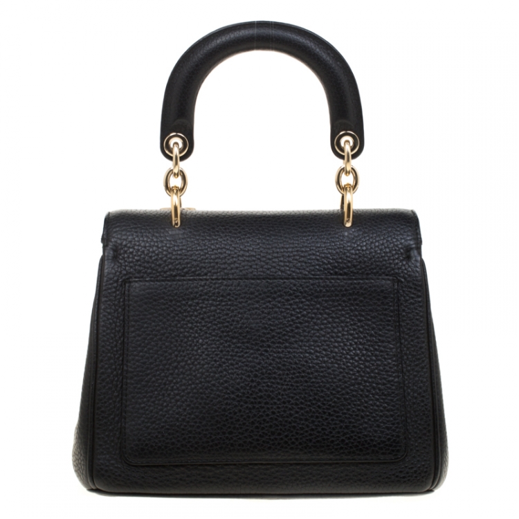 Pre Owned Dior Black Leather Mini Be Dior Top Handle Bag