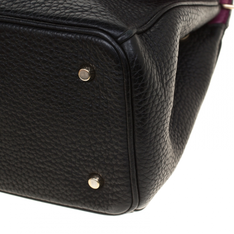 Pre Owned Dior Black Leather Mini Be Dior Top Handle Bag