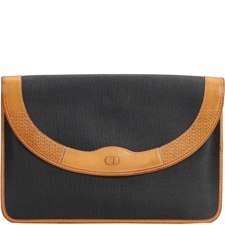 Dior Black Oblique Canvas Clutch Bag Dior TLC