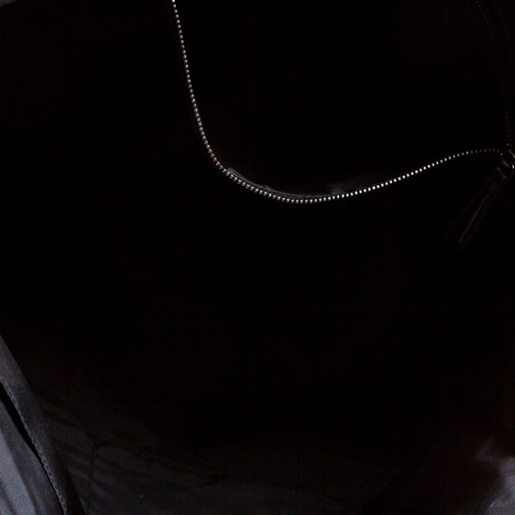 Pre Owned Dior Black Coated Nylon Large Panarea Wooden Chain Shopper Tote