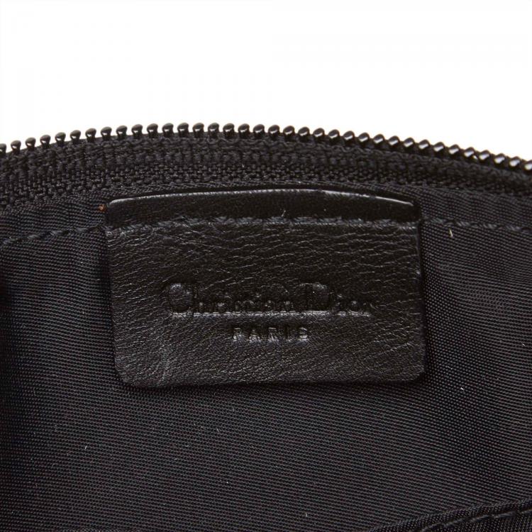 Pre Owned Dior Black Oblique Canvas And Leather Everyday Bag