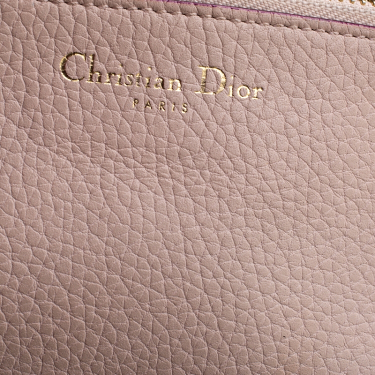 Pre Owned Dior Blush Pink Leather Medium Diorissimo Shopper Tote