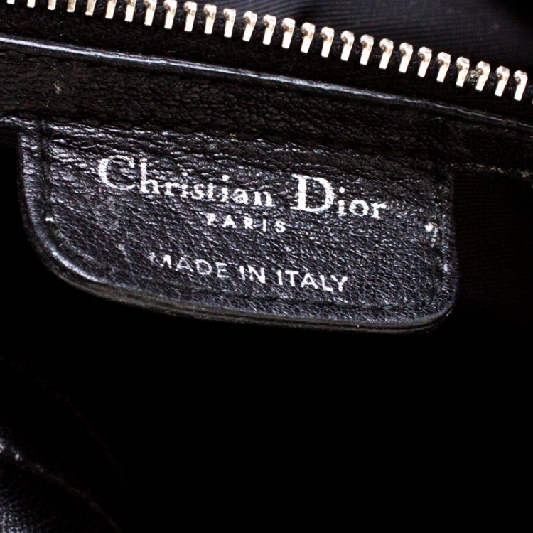 Pre Owned Dior Black Quilted Cannage Leather Le Trente Hobo