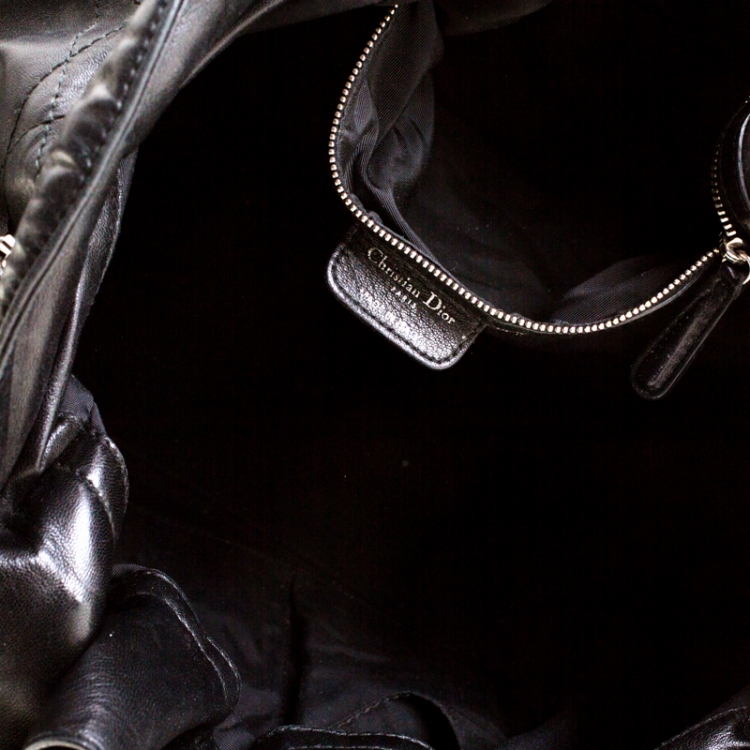 Pre Owned Dior Black Quilted Cannage Leather Le Trente Hobo