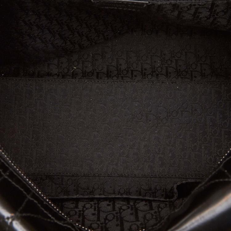 Pre Owned Dior Black PVC Cannage Everyday Bag
