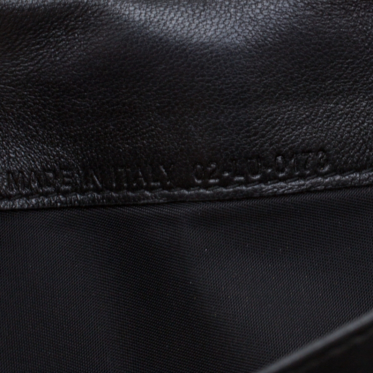 Pre Owned Dior Black Cannage Leather Lady Dior Wallet on Chain