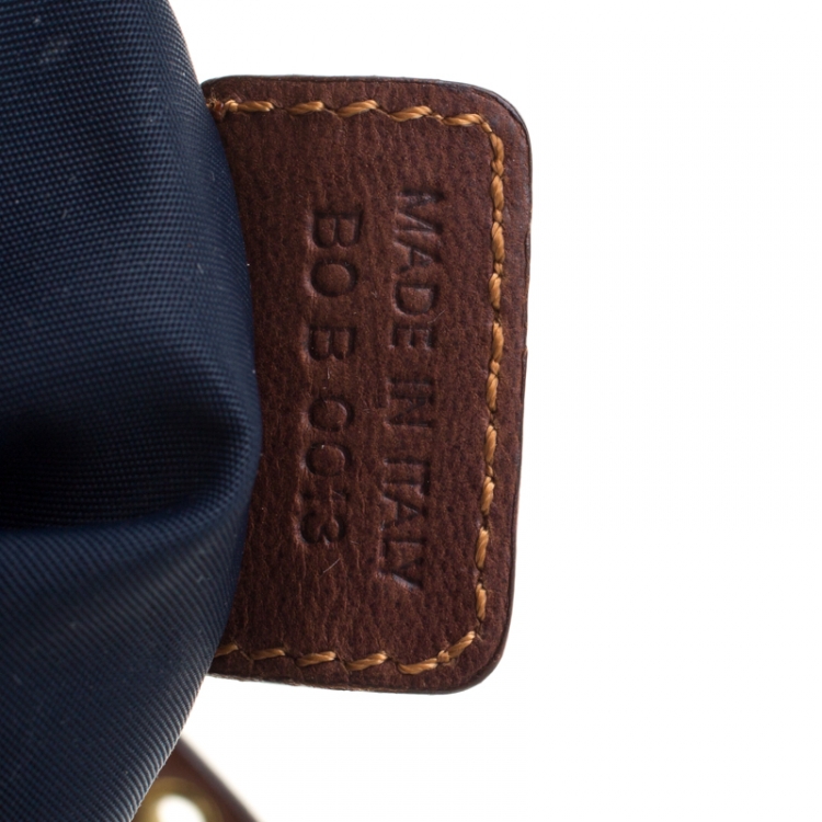 Pre Owned Dior Blue/Brown Diorissimo Canvas and Leather Street Chic Hobo