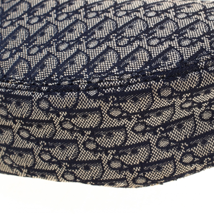 Pre Owned Dior Blue/Brown Diorissimo Canvas and Leather Street Chic Hobo