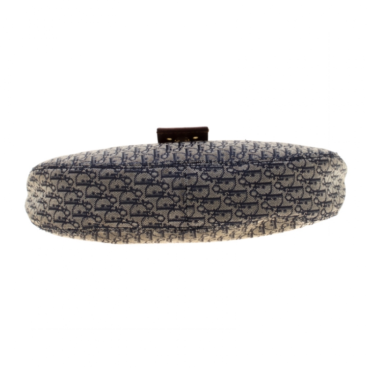 Pre Owned Dior Blue/Brown Diorissimo Canvas and Leather Street Chic Hobo