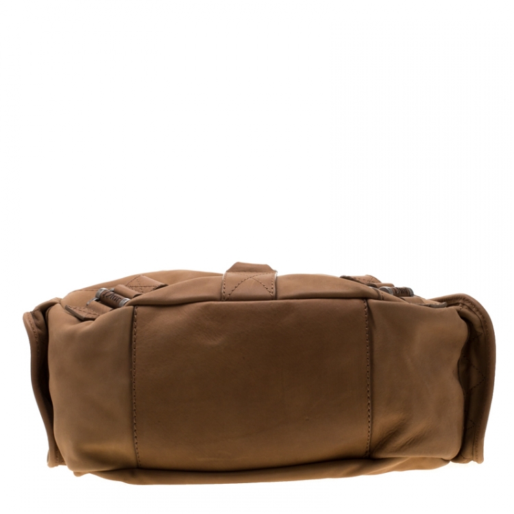 Pre Owned Dior Tan Leather Rebelle Hobo