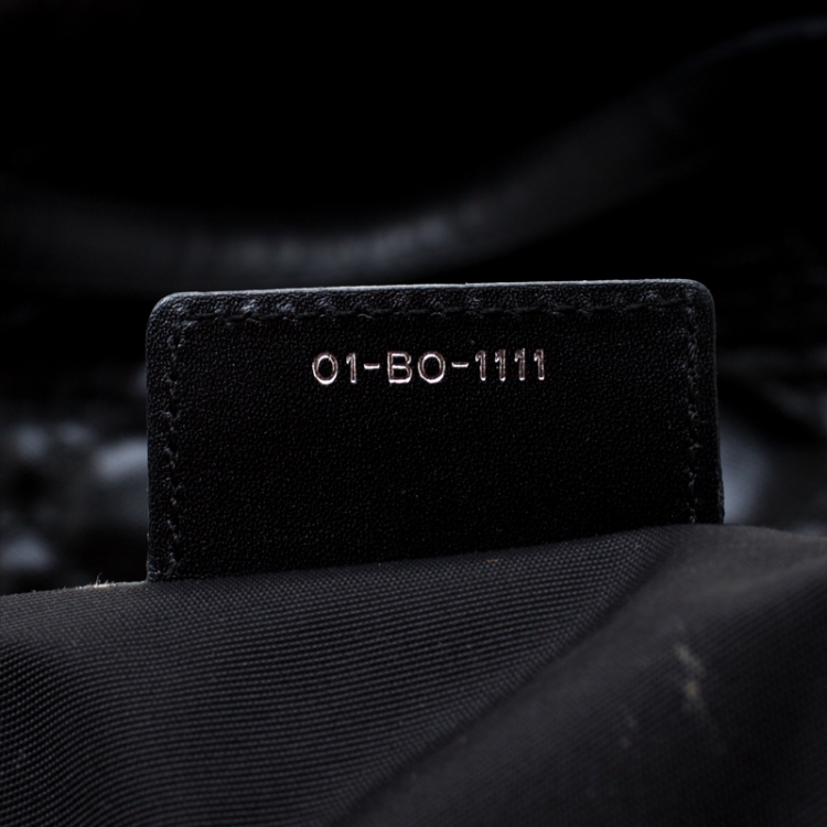 Pre Owned Dior Black Coated Canvas Medium Panarea Shopper Tote