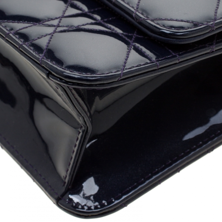 Pre Owned Dior Midnight Blue Cannage Patent Leather Miss Dior Promenade Pouch
