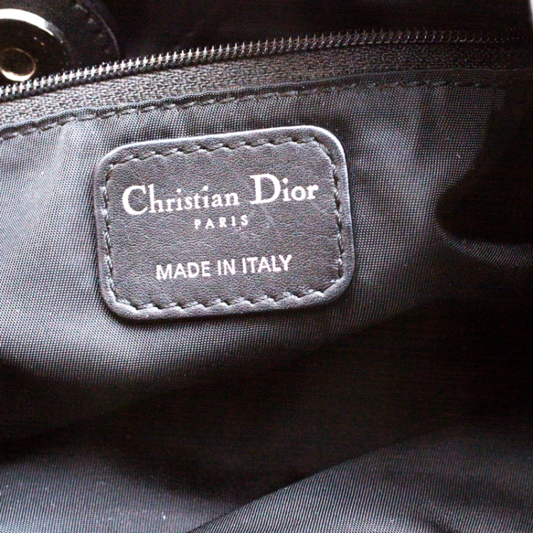 مملوكة مسبقًا Dior Black Quilted Satin and Leather Charming Lock  Hobo
