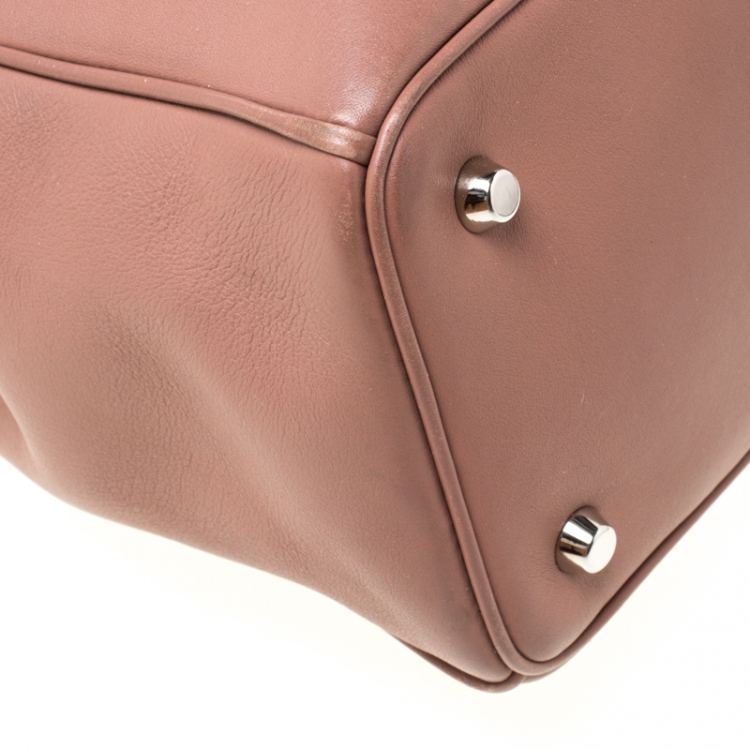 Pre Owned Dior Old Rose Leather Large Diorissimo Shopper Tote