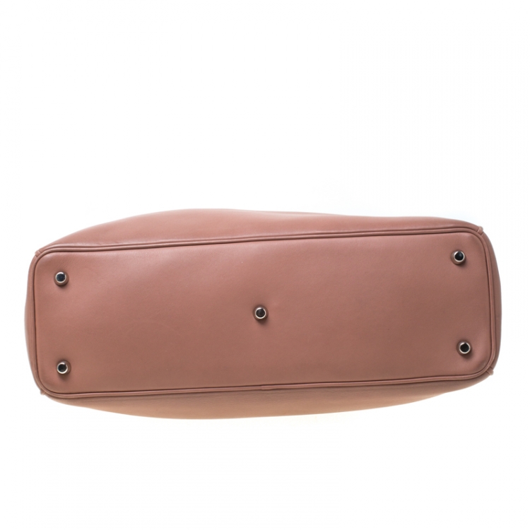 Pre Owned Dior Old Rose Leather Large Diorissimo Shopper Tote