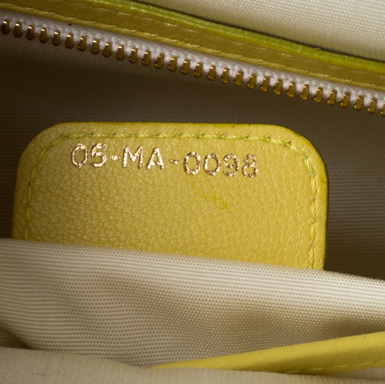 Pre Owned Dior Yellow Leather Diorita Hobo       