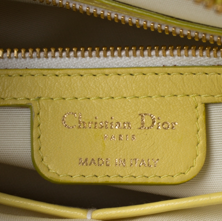 Pre Owned Dior Yellow Leather Diorita Hobo       