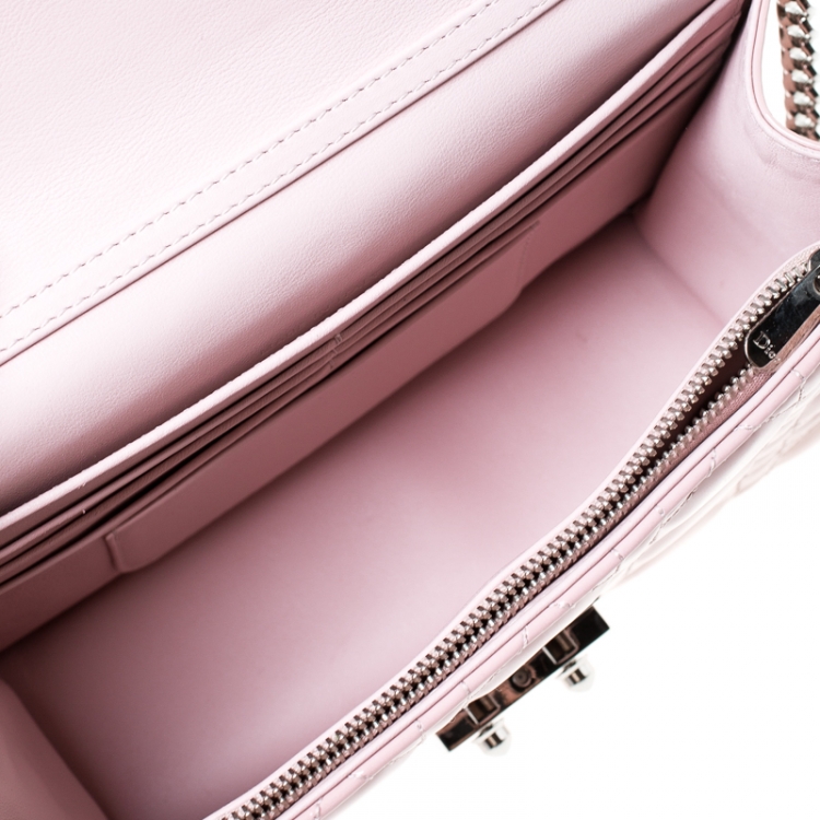 Pre Owned Dior Pink Cannage Patent Leather Miss Dior Promenade Pouch
