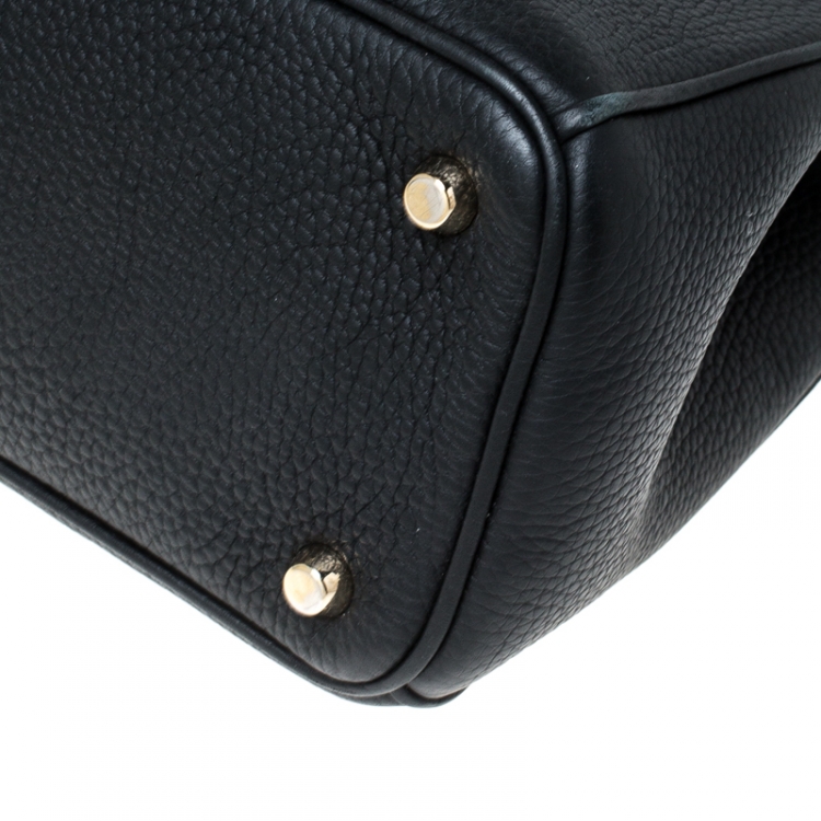 Pre Owned Dior Black Leather Medium Diorissimo Shopper Tote