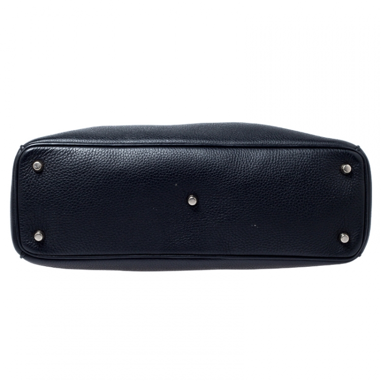 Pre Owned Dior Black Leather Large Diorissimo Shopper Tote