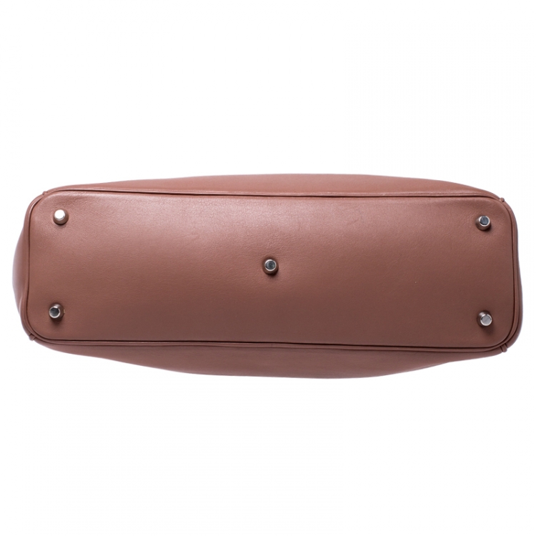 Pre Owned Dior Old Rose Leather Large Diorissimo Shopper Tote