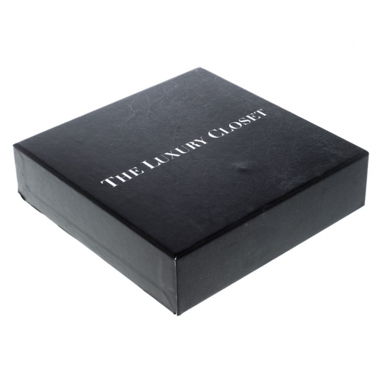 Pre Owned Dior Burgundy Cannage Quilted Leather Lady Dior Card Holder